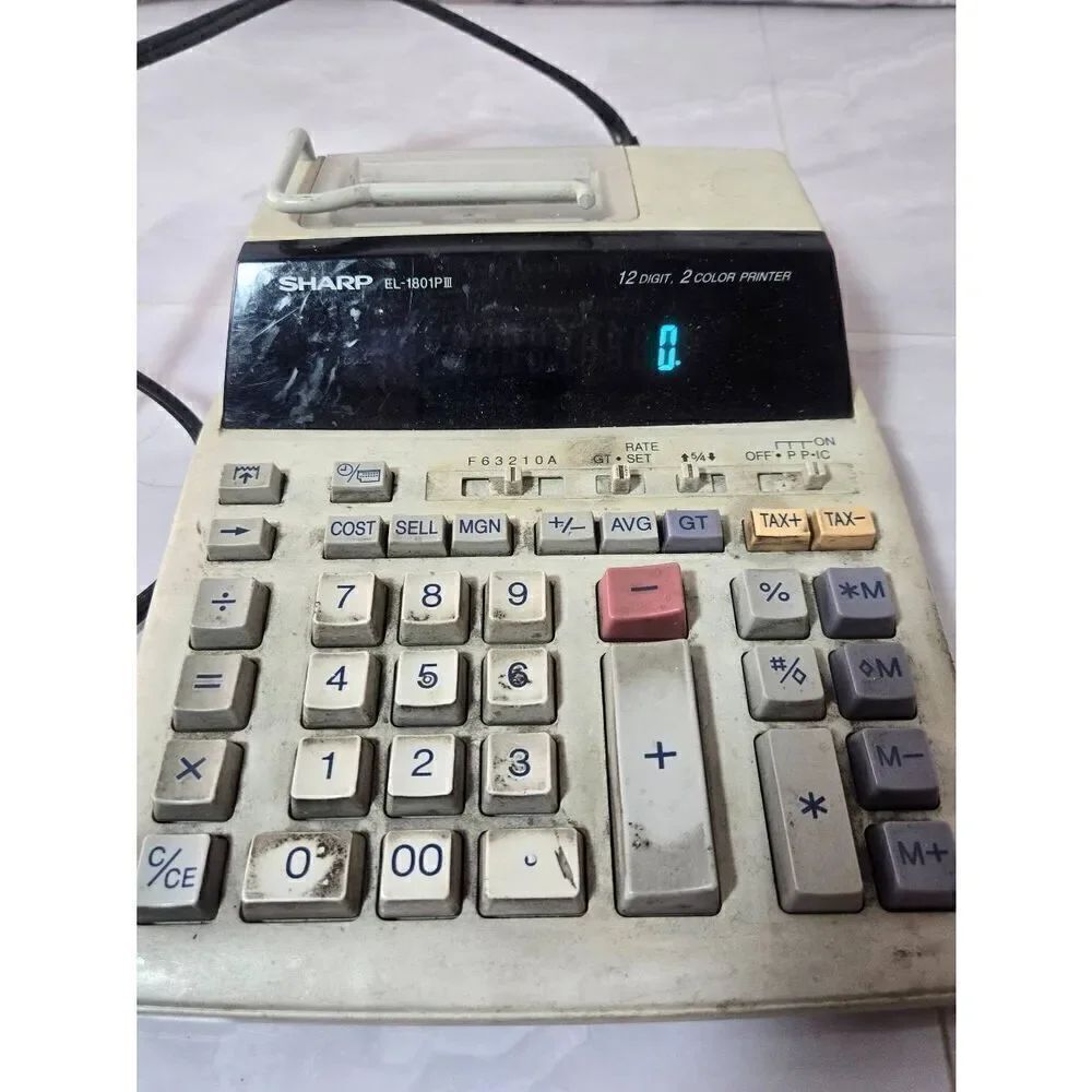 Sharp EL-1801P 12 Digit Electric Calculator - Picture 3 of 5